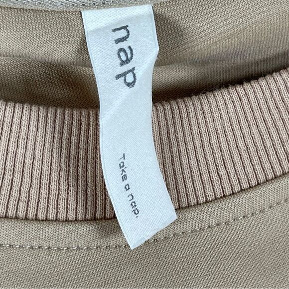 Nap Loungewear Tan Casual Tiered Long Sleeve Maxi Dress Women’s Size Small NWT - Picture 9 of 11